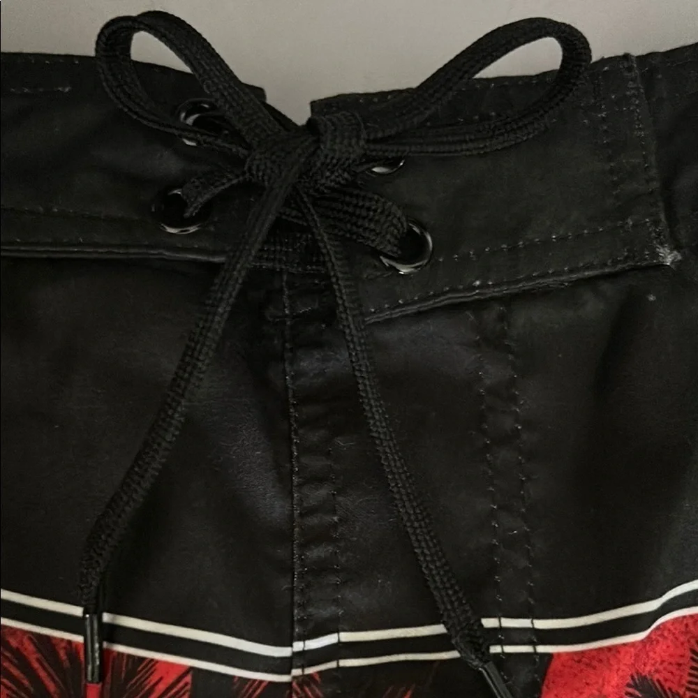 Joe Boxer Black and Orange Board Shorts Tropical Design